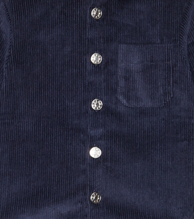Shop Paade Mode Cotton Corduroy Shirt In Amsterdam Blue