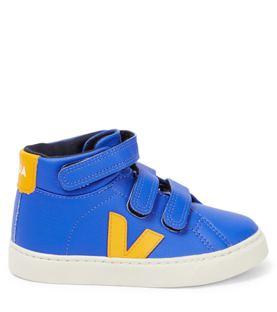 Shop Veja Esplar Leather High-top Sneakers In Paros Ouro