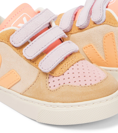 Veja Brown V-10 Low-top Suede Sneakers In Multico-sable