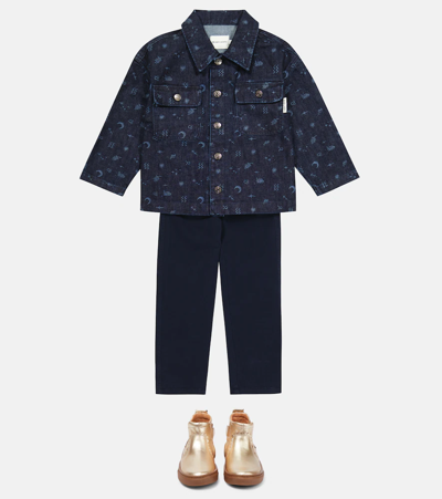 The New Society Cosmos Printed Denim Jacket In Cosmos Print