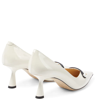 Jimmy Choo Rosalia 65 Patent Pump In Latte/black