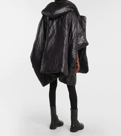Norma Kamali Drawstring-hood Padded Coat In Black
