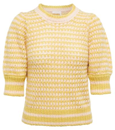 Shop See By Chloé Striped Sweater In Yellow
