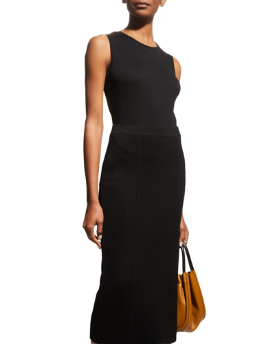 Shop Majestic Soft Touch Sleeveless Crew In Black
