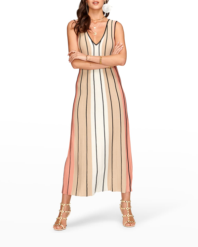Shop Ramy Brook Monet Striped Maxi Dress In Deco Rose Combo