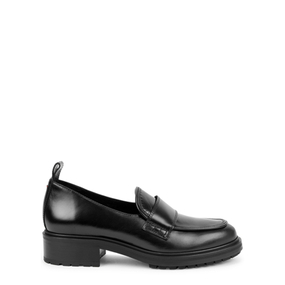 Shop Aeyde Ruth 40 Black Leather Loafers