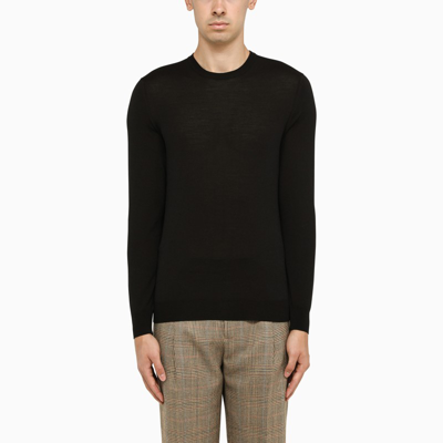 Shop Drumohr Grey Wool Sweater In Black