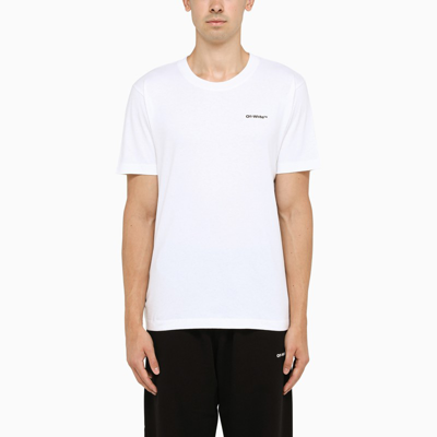 Shop Off-white White Cotton Crew Neck T-shirt