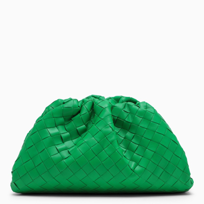 Shop Bottega Veneta | Green Leather Pouch Bag