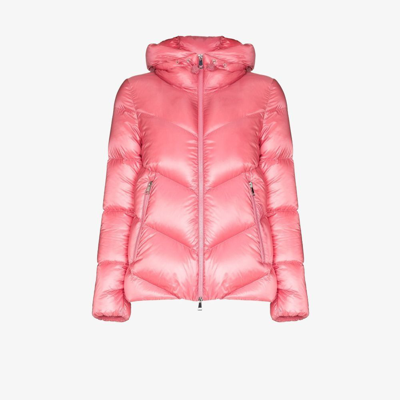 Shop Moncler Pink Chambon Quilted Puffer Jacket