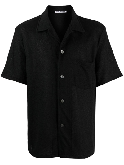 Shop Our Legacy Black Box Bouclé Shirt