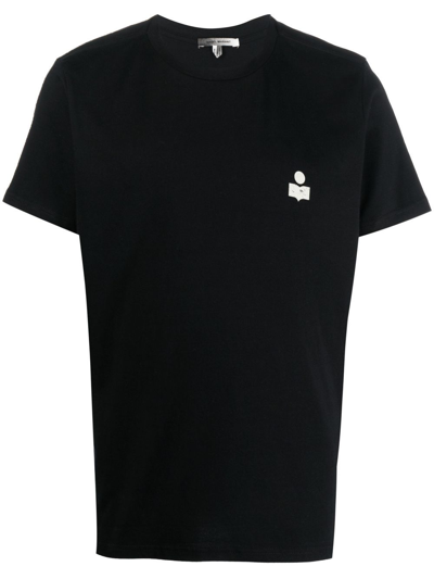 Shop Isabel Marant Logo Print Organic Cotton T-shirt - Men's - Organic Cotton In Black