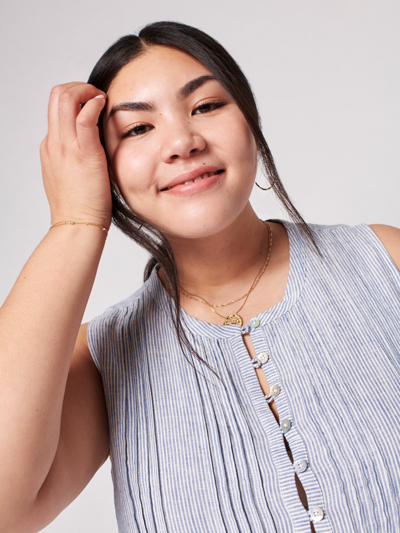 Shop Faherty Isha Dress In Blue Mini Stripe