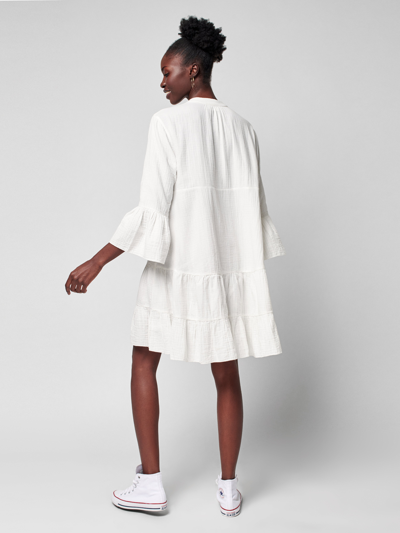 Shop Faherty Dream Cotton Gauze Kasey Dress In White