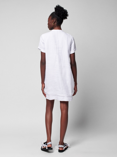 Shop Faherty Gemina Linen Dress In White