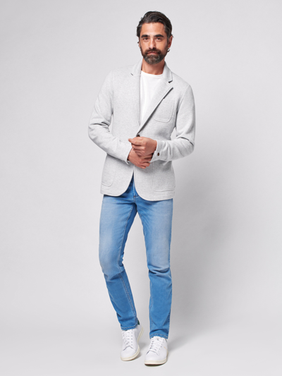 Faherty Inlet Knit Blazer In Heather Grey