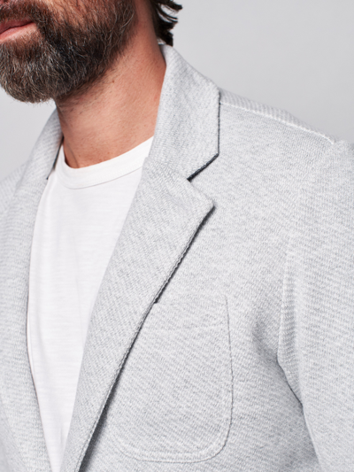 Shop Faherty Inlet Knit Blazer In Heather Grey