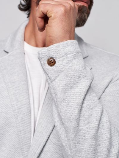 Faherty Inlet Knit Blazer In Heather Grey
