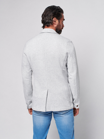 Shop Faherty Inlet Knit Blazer In Heather Grey