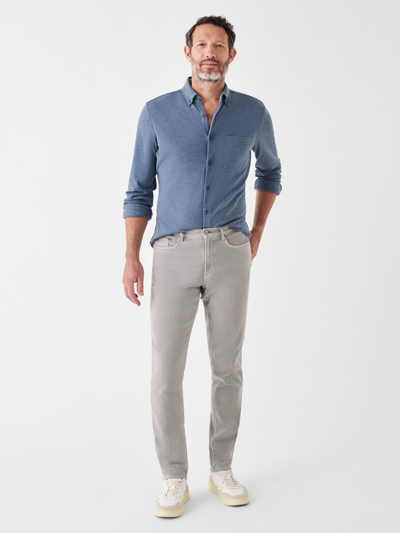 Shop Faherty Stretch Terry 5-pocket Pants (32" Inseam) In Iron