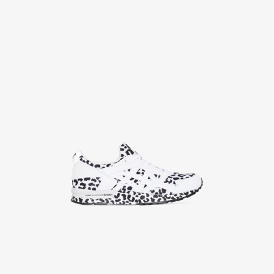 Shop Comme Des Garçons Shirt X Asics White Gel-lyte V Leopard Sneakers