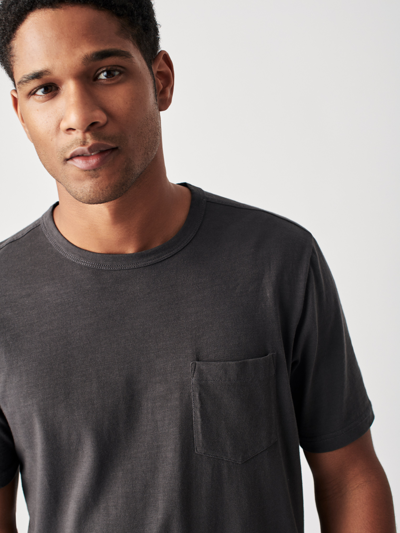 Faherty Sunwashed Pocket T-shirt In Washed Black | ModeSens