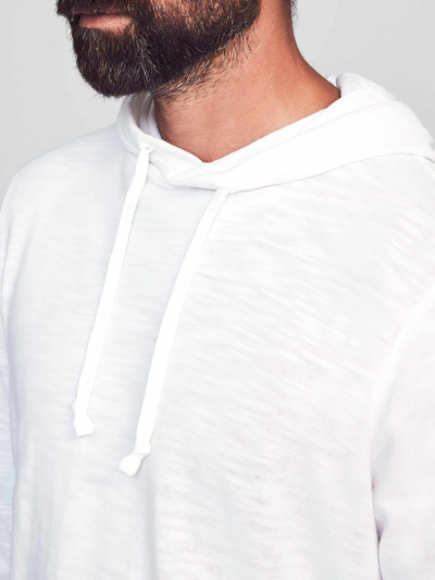 Faherty Slub Cotton Hoodie In White
