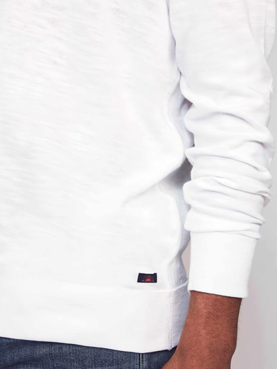 Faherty Slub Cotton Hoodie In White