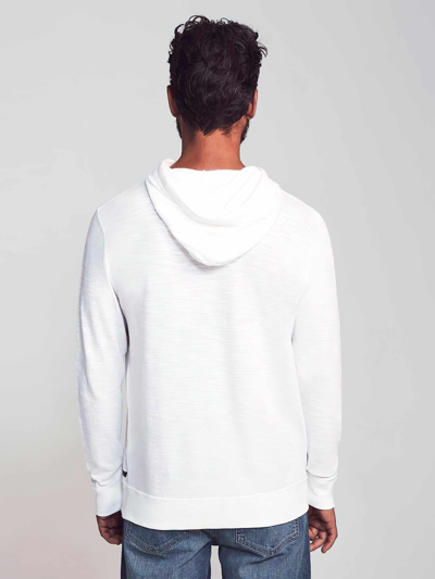 Faherty Slub Cotton Hoodie In White