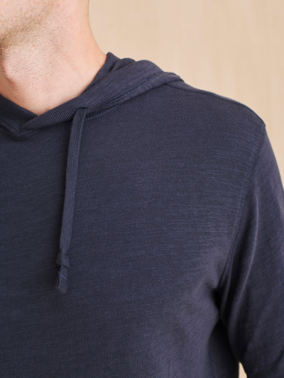 Faherty Slub Cotton Hoodie In Blue Nights
