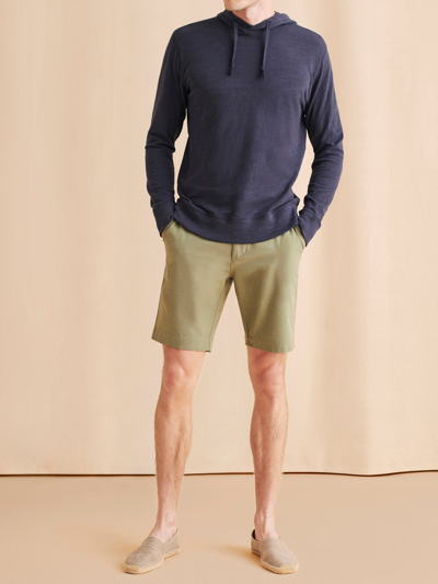 Faherty Slub Cotton Hoodie In Blue Nights