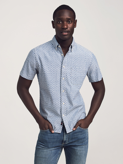 Faherty Short-sleeve Stretch Playa Shirt In Fish Scale Redux