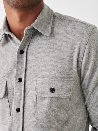 Shop Faherty Legend&trade; Sweater Shirt In Fossil Grey Twill