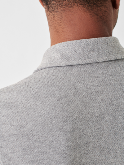 Faherty Legend Sweater Shirt In Fossil Grey Twill In Fossil Grey Twill