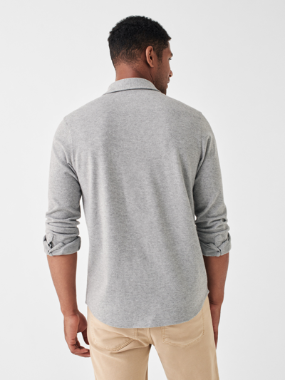 Faherty Legend Sweater Shirt In Fossil Grey Twill In Fossil Grey Twill