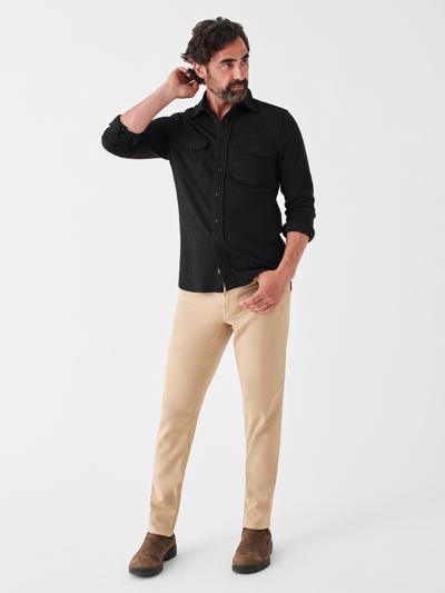 Faherty Legend Sweater Shirt Heathered Black Twill L In Heathered Black Twill