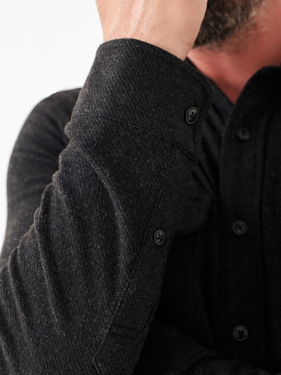 Shop Faherty Legend&trade; Sweater Shirt In Heathered Black Twill