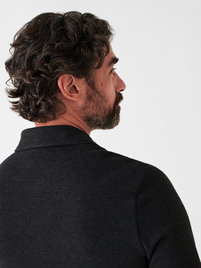 Faherty Legend Sweater Shirt Heathered Black Twill L In Heathered Black Twill