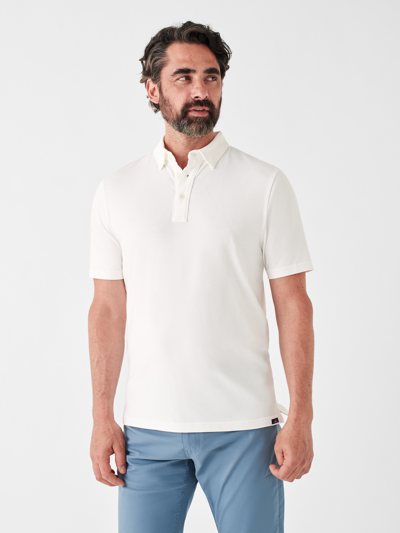 Shop Faherty Movement&trade; Short-sleeve Polo Shirt In White