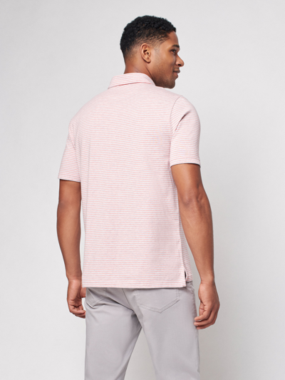 Shop Faherty Movement&trade; Short-sleeve Polo Shirt In Rose Madaket Stripe