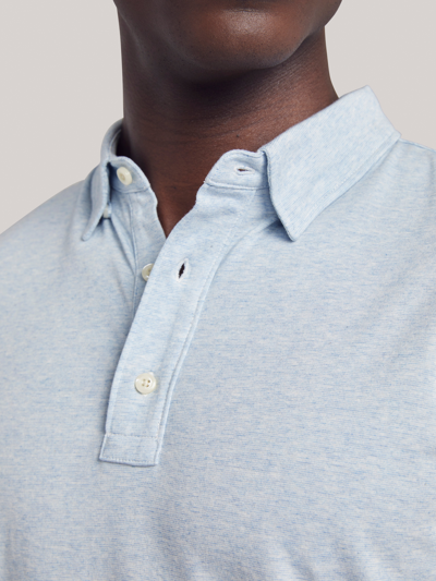 Shop Faherty Movement&trade; Short-sleeve Polo Shirt In Cardiff Blue Heather