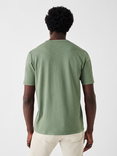Shop Faherty Sunwashed Pocket T-shirt In Vail Green