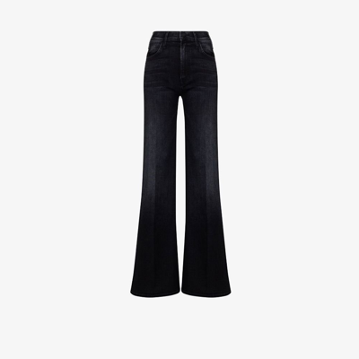 Shop Mother The Hustler High-waisted Wide Leg Jeans In Blue