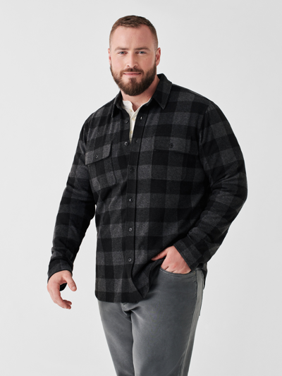 Shop Faherty Legend&trade; Sweater Shirt In Charcoal Black Buffalo