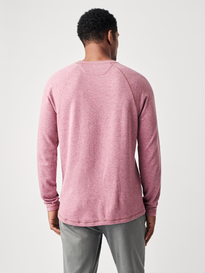 Shop Faherty Cloud&trade; Long-sleeve Henley T-shirt In Berry Heather