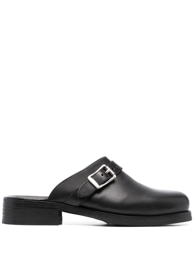 Our Legacy Ssense Exclusive Black Leather Camion Mule Loafers In Schwarz