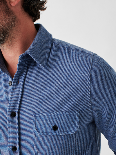 Faherty Legend Button-up Shirt In Glacier Blue Twill