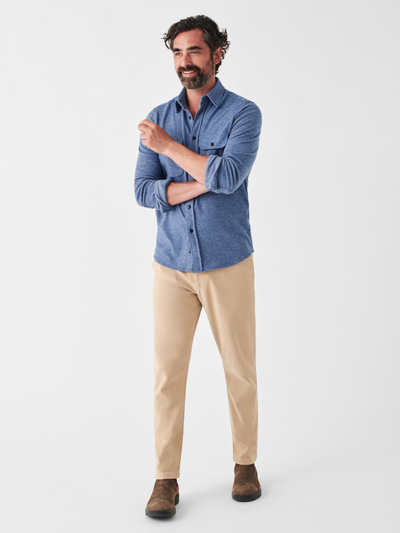 Faherty Legend Button-up Shirt In Glacier Blue Twill