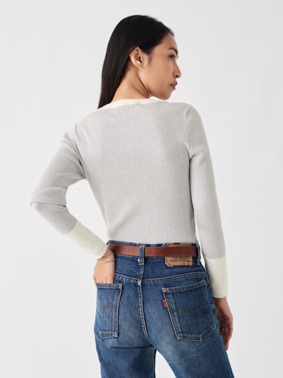 Faherty Mikki Henley Sweater In Neutral Colorblock