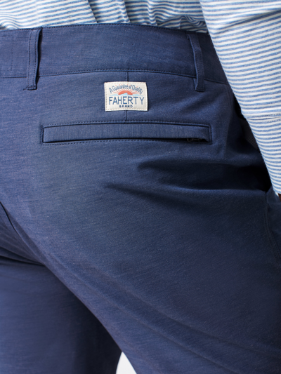 Faherty All Day Straight-leg Recycled Stretch-shell Shorts In Navy